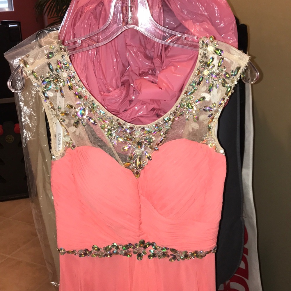 Peach prom dress